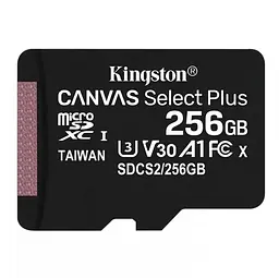 Карта пам'яті Kingston 256GB microSDXC Canvas Select Plus 100R A1 C10 (SDCS2/256GBSP) без SD-адаптера [66806] - мініатюра 3
