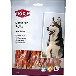Ласощі для собак Trixie Denta Fun Chewing Rolls Паличка для чищення зубів з качкою 12 см 240 г 30 шт.