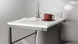 Столик Террі Ferrum-decor 650x440x330 Чорний метал ДСП Білий 16 мм (FRD-104648) - мініатюра 4