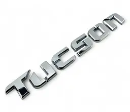 Емблема напис для Hyundai TUCSON на двосторонньому скотчі Хром 197х25 мм (OEM: 86310-3K010) - мініатюра 4