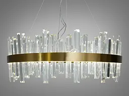 Підвісна LED-люстрацвіт латунь Diasha 836/600BR кришталева, 135 Вт, 58 см, 14-20m2 - мініатюра 4