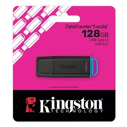 USB флеш накопичувач Kingston 128GB DataTraveler Exodia Black-Blue USB 3.2 (DTXG2/128GB) - мініатюра 5