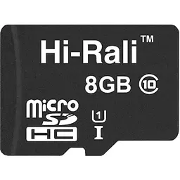 Карта пам'яті Hi-Rali microSDHC, 8Gb, Class10 UHS-I, без адаптера (HI-8GBSD10U1-00)