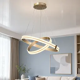 Сучасна LED люстра з двома кільцями MD78099/60+40CF Artlight у кольорі рожеве золото - мініатюра 6
