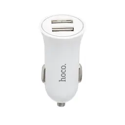 Автомобільний зарядний пристрій Hoco UC204 Car Charger 2USB 2.4A (White) [69324] - мініатюра 3
