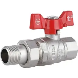 Кран кульовий Thermo Alliance "Американка" Forte 1/2" ВЗ прямий, метелик SF220W15