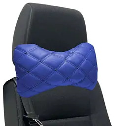 Авто Подушка на підголівник Rombus Синій ромб (Екошкіра) 1 шт