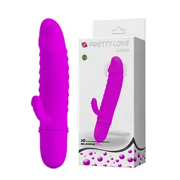 Вібратор Pretty Love Arnd Vibrator Purple Рельєфний з кліторальним відростком, 11.5х2.3 см фіолетовий - мініатюра 8