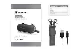 Колонка портативна 2.0 X-725 Black, 2 x 7.5 Вт REAL-EL teh0021014 - мініатюра 9