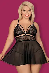 Соблазнительный бэби долл, XXL (чёрный) Obsessive 838-BAB-1 babydoll