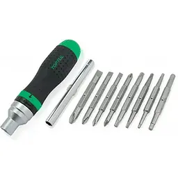 Тріскоткова викрутка-бітотримач 1/4" Toptul 19-в-1 GAAR1002