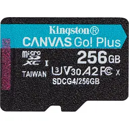 Карта пам'яті Kingston microSDXC Canvas Go! Plus 256GB Class 10 UHS-I U3 V30 A2 (SDCG4/256GBSP) [139170]
