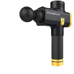 Ударний масажер тригерних точок Phoenix A2 Пістолет масажний 2400mAh 3 швидкості 6 насадок - мініатюра 2