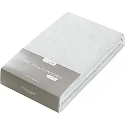 Простирадло махрове на резинці Home Line 90x200х20 см світло-сірий (195120)