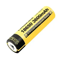 Акумулятор 18650 3600mah (3300-3600mah), 3.7V(2.75-4.2V), Yellow Liitokala (Lii-36S-JT)