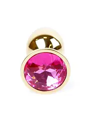 Анальна пробка з кристалом B - Series HeavyFun Plug-Jewellery, 7 см (рожевий)