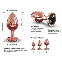 Анальна пробка з кристалом Dorcel 8.3 см (бронзовий) - мініатюра 6