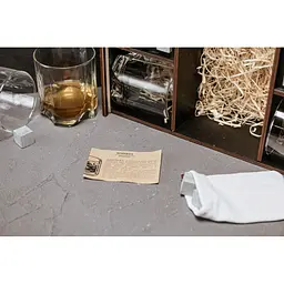 Подарунковий набір Whiskey Stones камені для віскі у дерев'яному пеналі №8 + 4 склянки Pasabahce Luna + щипці + мішечок - мініатюра 4