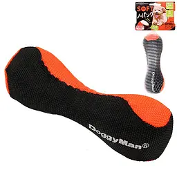 Гантель DoggyMan Soft Dumbbell 15 см з наповнювачем для собак легка та безпечна іграшка для активних ігор