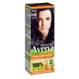 Cтійка крем-фарба для волосся Acme Avena Naturals 3.65 Баклажановий