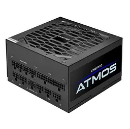 Блок живлення 750 Вт, Chieftec ATMOS, чорний, модульний, 80+ золотистий, Active PFC, 120 мм FDB, 4xMolex/9xSATA/1x16-pin