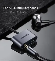 Конвертер адаптер Ugreen 50596 CM193 2 Ports Usb-C Hub + 3.5 mm - мініатюра 4