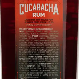 Алкогольний напій Cucaracha Rum Spicy Orange 35% 1 л - мініатюра 5