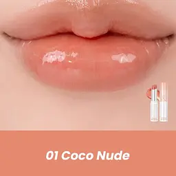 Глянцевий бальзам для губ Glasting Melting Balm 01 Coco Nude Rom&nd 3,5 г - мініатюра 2