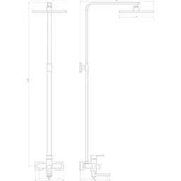 Душова система Globus Lux Milano VAN-GLM-0026-10-BB, Чорний матовий - мініатюра 5