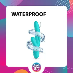 Вібратор-кролик із вагінальним відростком Good Vibes Only - Lisa Thrusting Rabbit Vibrator with G-Spot Stimulator - мініатюра 13