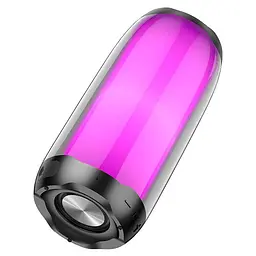 Колонка портативна Hoco HC8 Pulsating colorful luminous акустика бездротова чорна - мініатюра 3