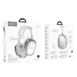 Бездротові накладні навушники HOCO W55 Pleasing BT headphones Silver - мініатюра 2