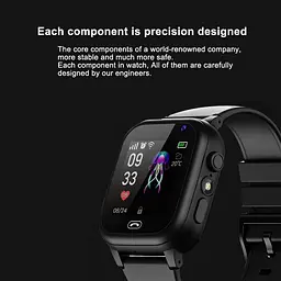 Наручний смарт-годинник дитячі Q15 з функцією дзвінка, 4G і GPS Black (16417) - мініатюра 6
