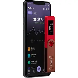 Апаратний гаманець для криптовалют Ledger Nano S Plus Ruby Red (LNSPRR) - мініатюра 6