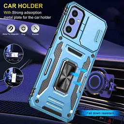 Ударостійкий чохол Camshield Army Ring для Samsung Galaxy M34 5G Блакитний / Light Blue - мініатюра 2