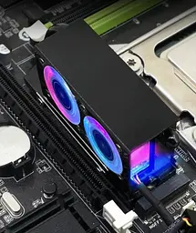 Радіатор для M.2 RGB, Black, вентилятор (2 шт, 3-pin TISHRIC teh0027955 - мініатюра 3