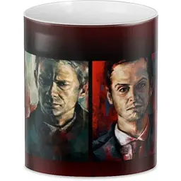 Кухоль GeekLand Шерлок Холмс Sherlock арт головні герої CP 03.439 330 мл білий - мініатюра 2