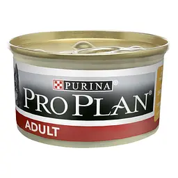 Вологий корм для длорослих котів PRO PLAN Adult 85 г - курка