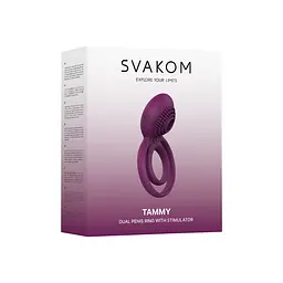 Подвійне ерекційне кільце з вібрацією Svakom Tammy Violet - мініатюра 7