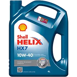 Автомобільна моторна олива Shell Helix HX7 10W-40 4л