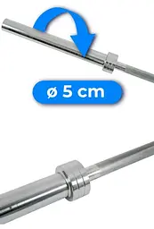 Гриф олімпійський прямий Thunder 220/50 (SG-O-220/50) - мініатюра 6