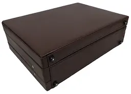 Кейс дипломат із еко шкіри Portfolio Коричневий 44х33х13 см - мініатюра 6