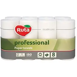 Паперові рушники Ruta Professional 2 шари 8 рулонів (4820202893639)
