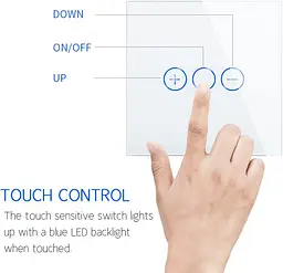 Перемикач CNBINGO WLAN для затемнюваних світлодіодних ламп — Smart Touch Light Switch Працює з Alexa, Google Assistant - мініатюра 3