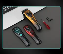 Акумуляторна машинка для стрижки VGR V-668, 8000-11000 RPM, 6 насадок, LED дисплей, змінний корпус - мініатюра 2