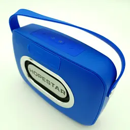 Бездротова акумуляторна колонка Bluetooth акустика FM MP3 AUX USB Hopestar H35 синя - мініатюра 4