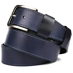 Ремінь шкіряний синій з рядком LIMARY 4х120 см acs0032084 - мініатюра 5