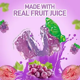 Желейні цукерки Amos 4D Gummy Candy Grape Burst 65г - мініатюра 2