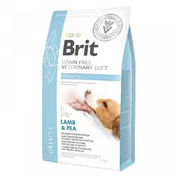 Дієтичний сухий корм Brit GF VetDiet Dog Obesity для собак, корекція ваги з ягнятком, індичкою та горохом 2 кг (арт.170941/528073)