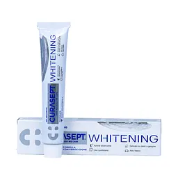 Зубна паста CURASEPT WHITENING, відбілююча, з перекисом водню та ПВП, 75 мл